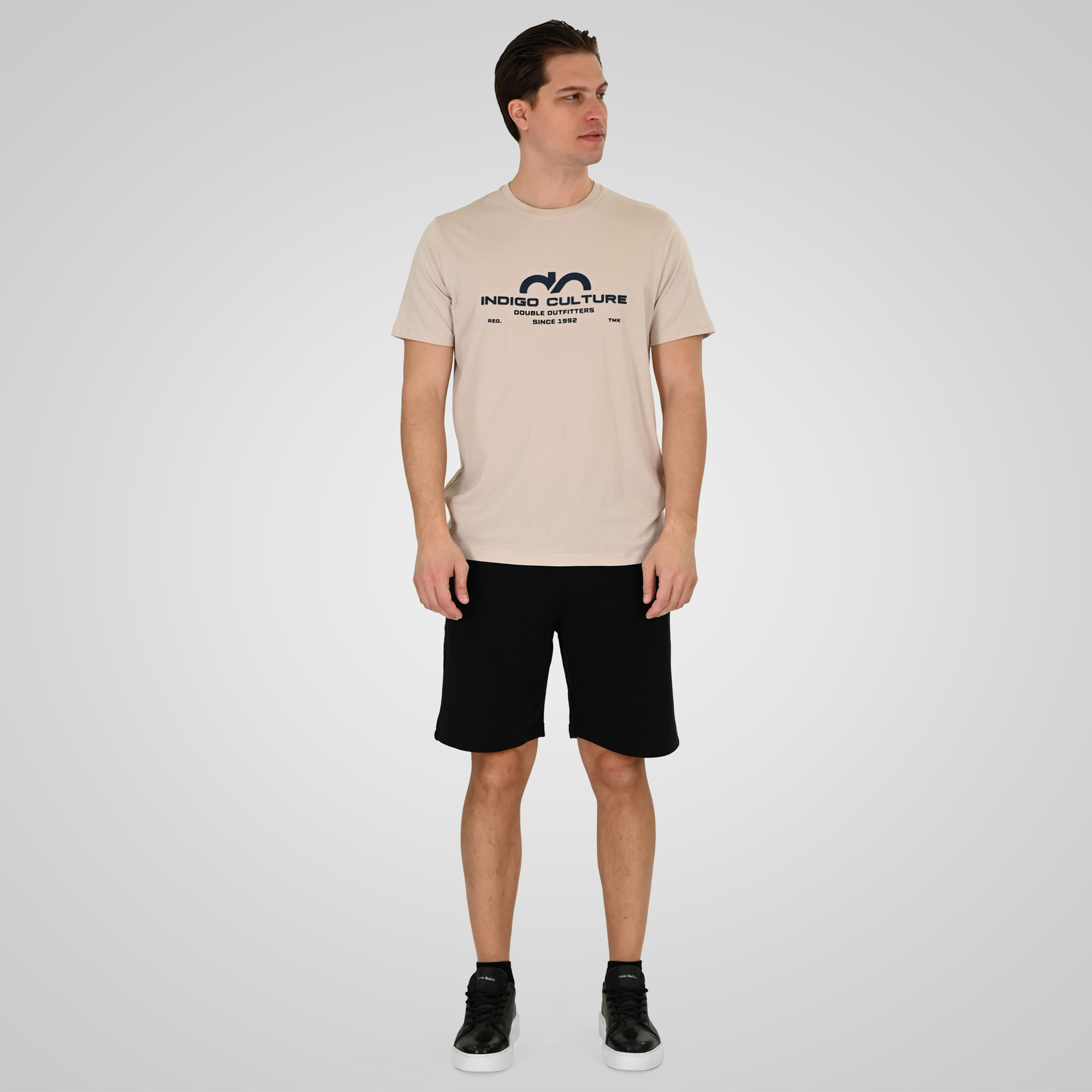 261MS-6031 MS SHORTS WITH ZIPPERS AT POCKETS (TERRY FLEECE) BLACK - Image 2