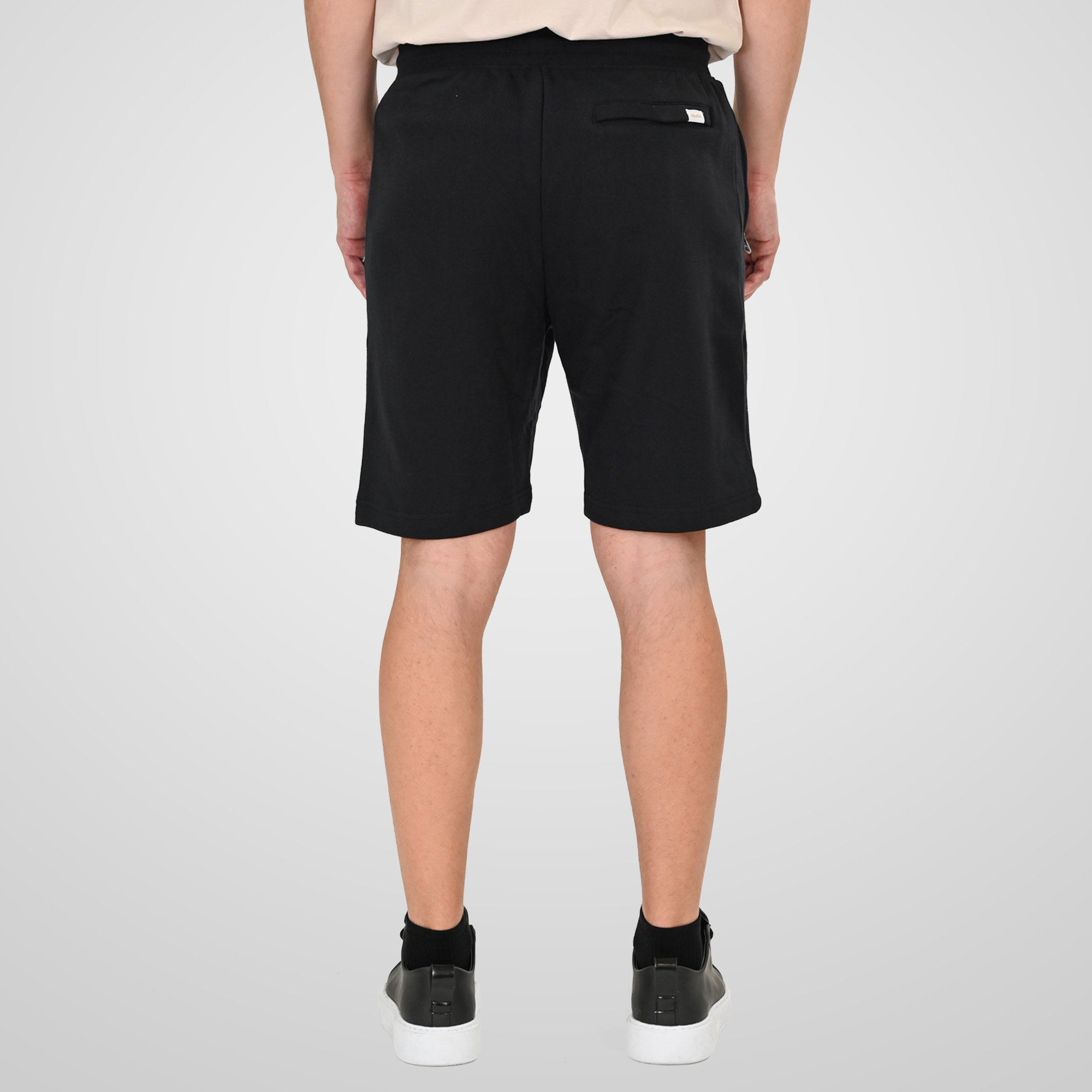 261MS-6031 MS SHORTS WITH ZIPPERS AT POCKETS (TERRY FLEECE) BLACK - Image 4