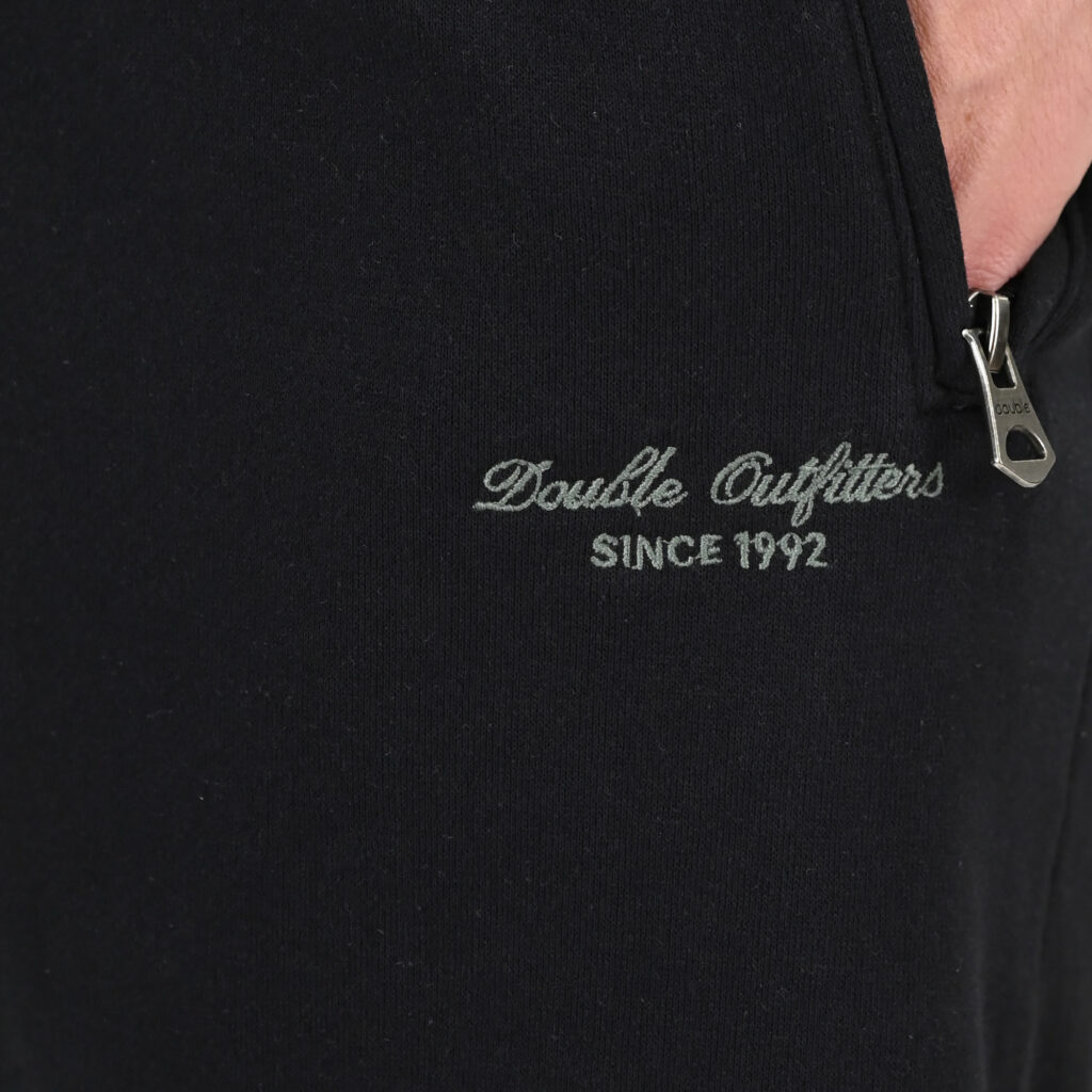 261MS-6031 MS SHORTS WITH ZIPPERS AT POCKETS (TERRY FLEECE) BLACK
