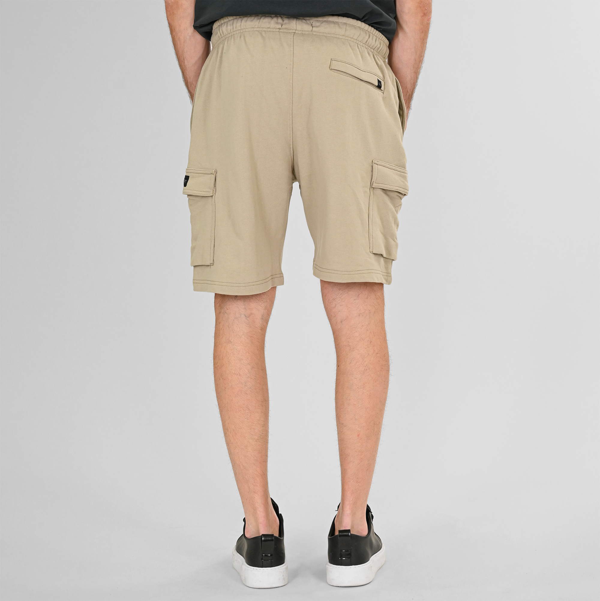 261MS-6032 MS SHORTS WITH CARGO POCKETS (TERRY FLEECE) STONE BEIGE - Image 4