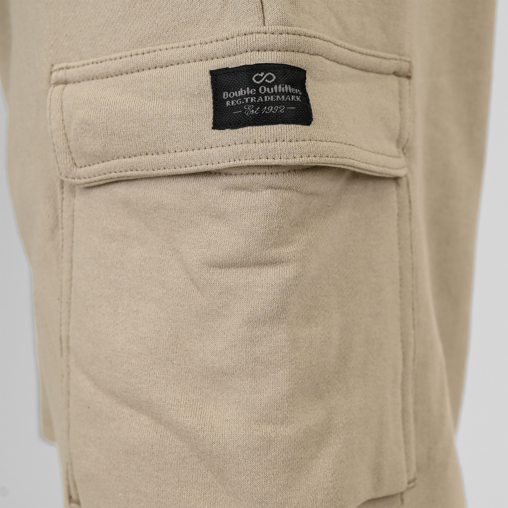 261MS-6032 MS SHORTS WITH CARGO POCKETS (TERRY FLEECE) STONE BEIGE - Image 5