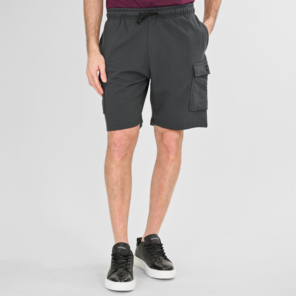 261MS-6032 MS SHORTS WITH CARGO POCKETS (TERRY FLEECE) SHADOW GREY