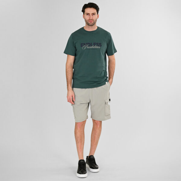 261MS-6032 MS SHORTS WITH CARGO POCKETS (TERRY FLEECE) LT GREY