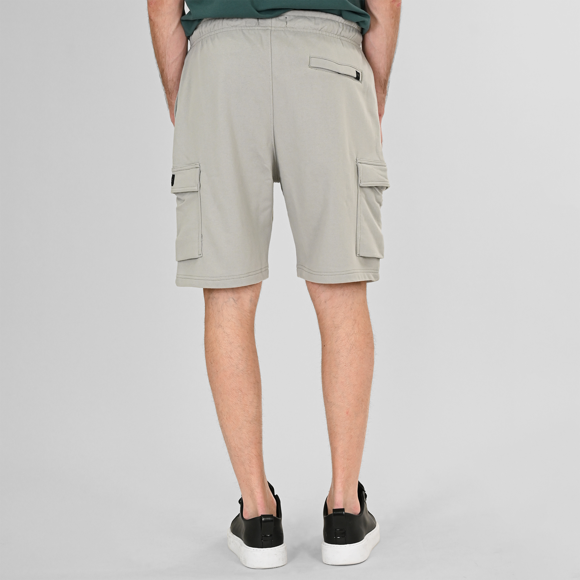 261MS-6032 MS SHORTS WITH CARGO POCKETS (TERRY FLEECE) LT GREY - Image 4