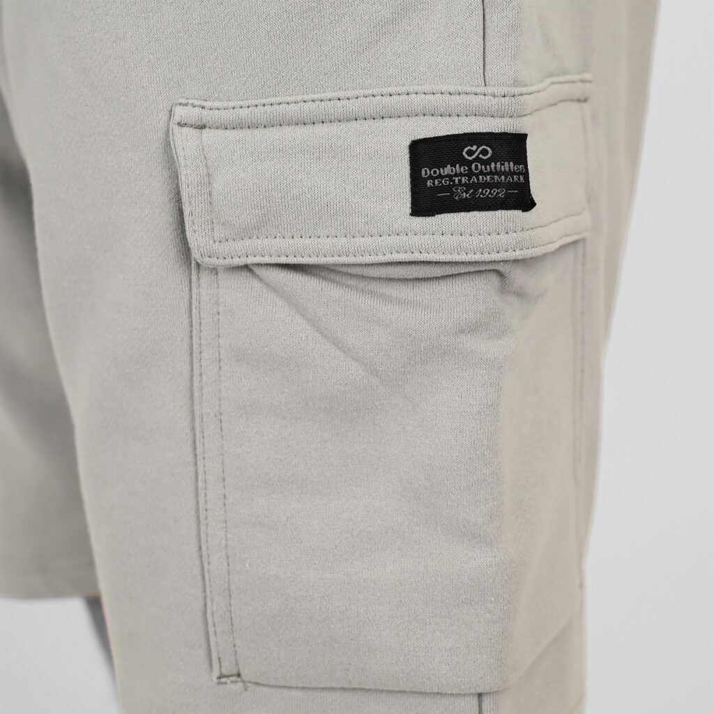 261MS-6032 MS SHORTS WITH CARGO POCKETS (TERRY FLEECE) LT GREY