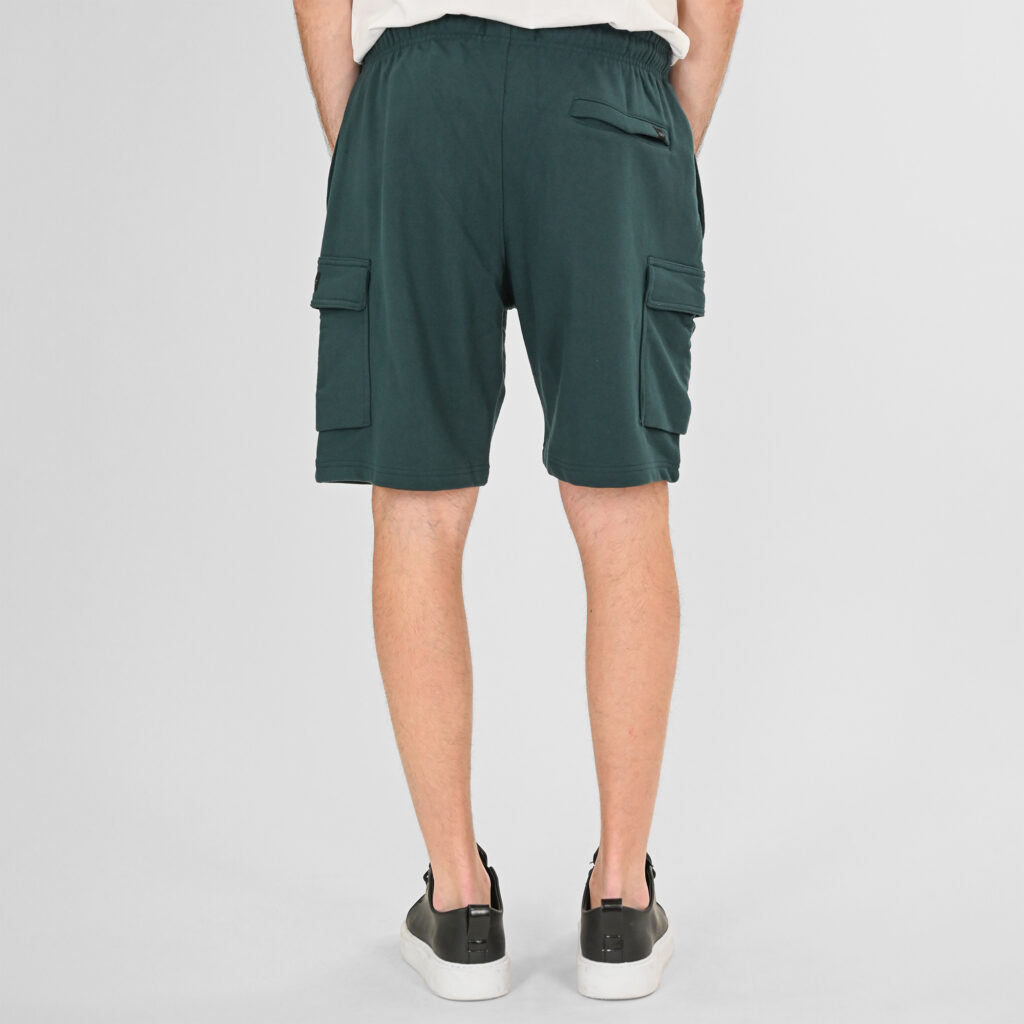261MS-6032 MS SHORTS WITH CARGO POCKETS (TERRY FLEECE) FOREST GREEN