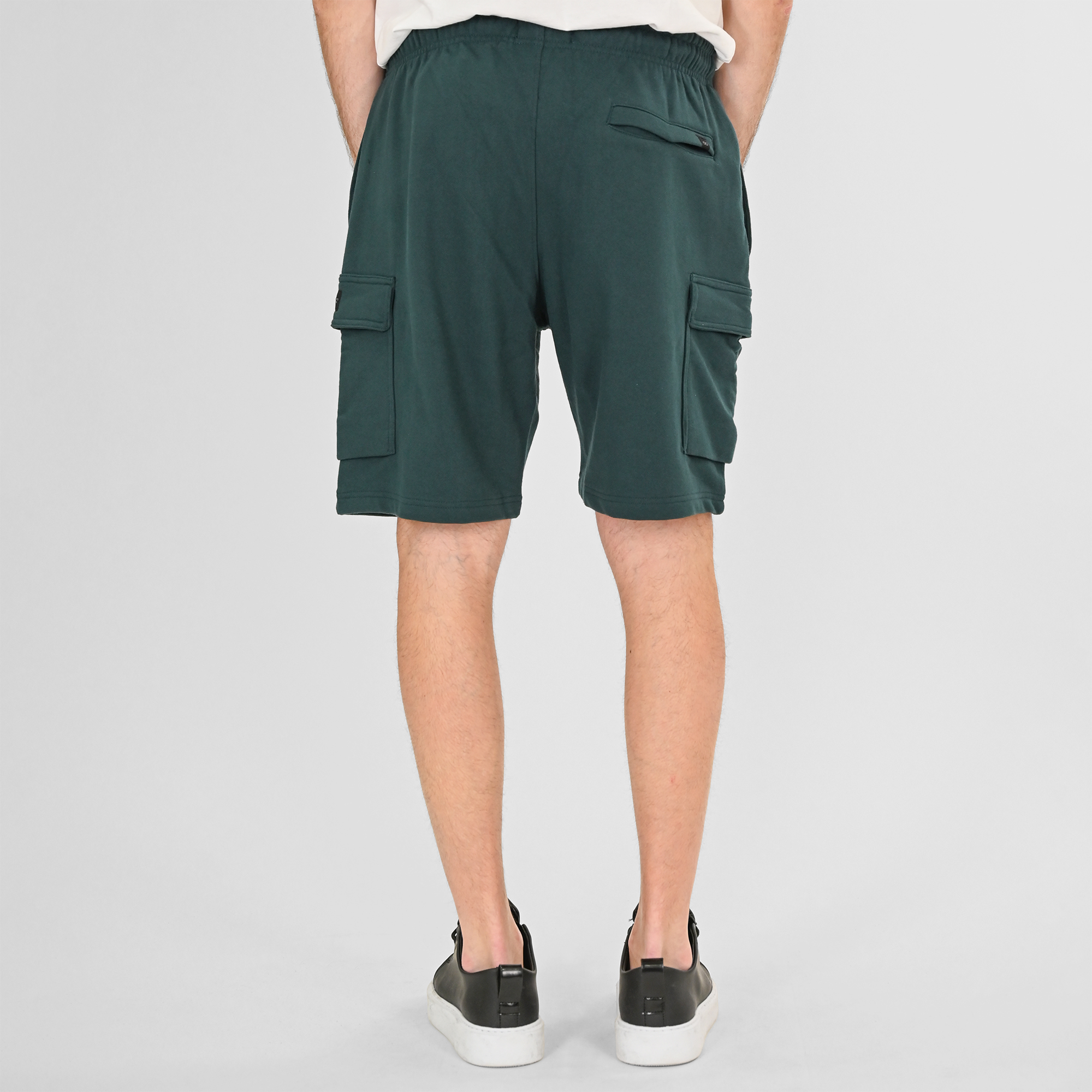 261MS-6032 MS SHORTS WITH CARGO POCKETS (TERRY FLEECE) FOREST GREEN - Image 4
