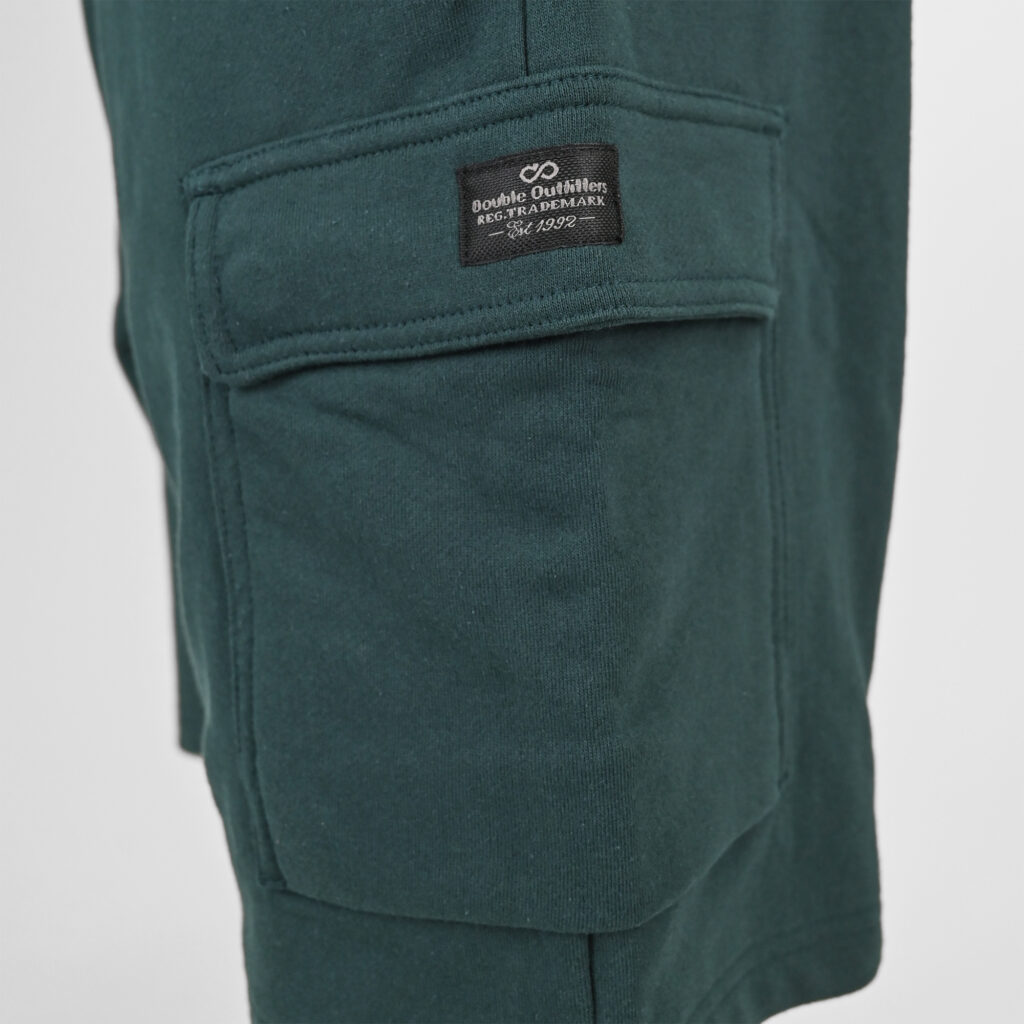 261MS-6032 MS SHORTS WITH CARGO POCKETS (TERRY FLEECE) FOREST GREEN