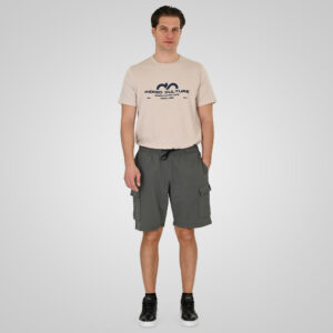 261MS-6032 MS SHORTS WITH CARGO POCKETS (TERRY FLEECE) KHAKI - Image 2