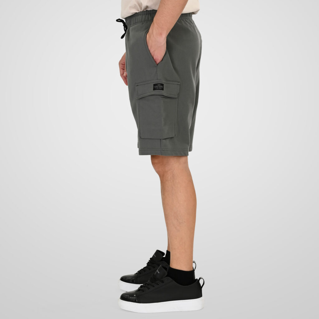 261MS-6032 MS SHORTS WITH CARGO POCKETS (TERRY FLEECE) KHAKI