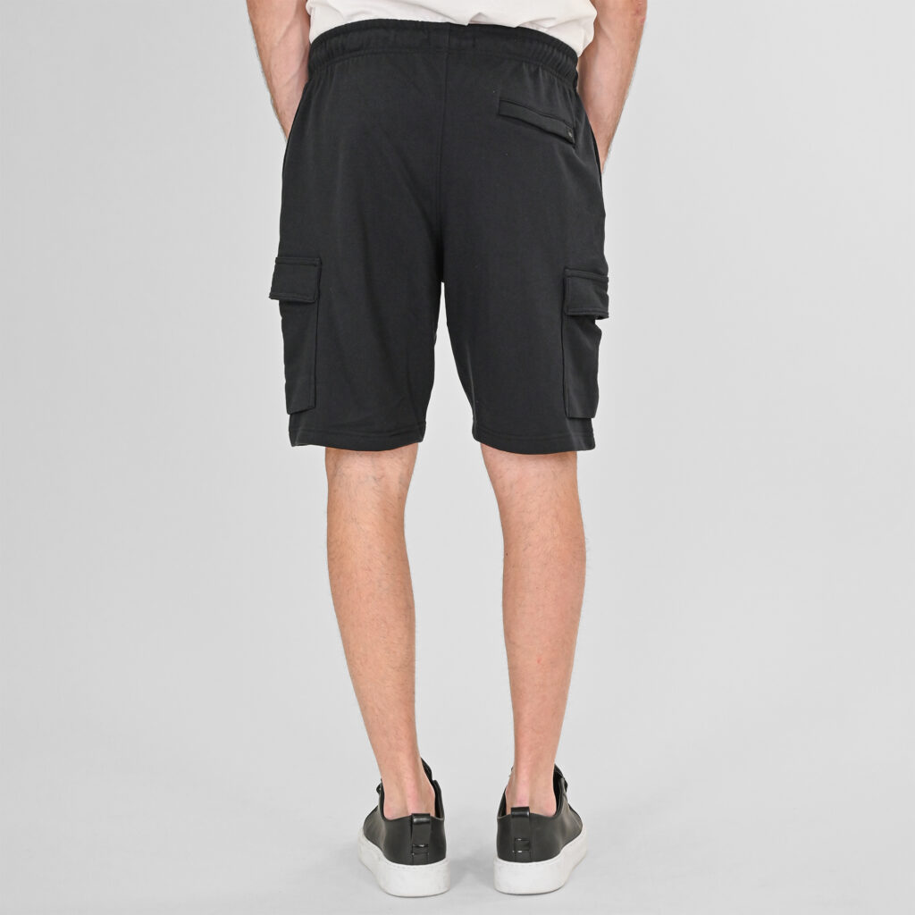 261MS-6032 MS SHORTS WITH CARGO POCKETS (TERRY FLEECE) BLACK