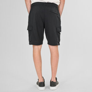 261MS-6032 MS SHORTS WITH CARGO POCKETS (TERRY FLEECE) BLACK - Image 4