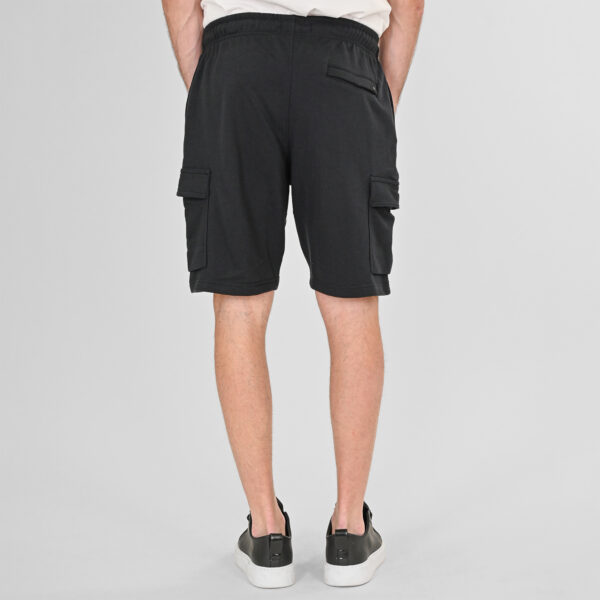 261MS-6032 MS SHORTS WITH CARGO POCKETS (TERRY FLEECE) BLACK