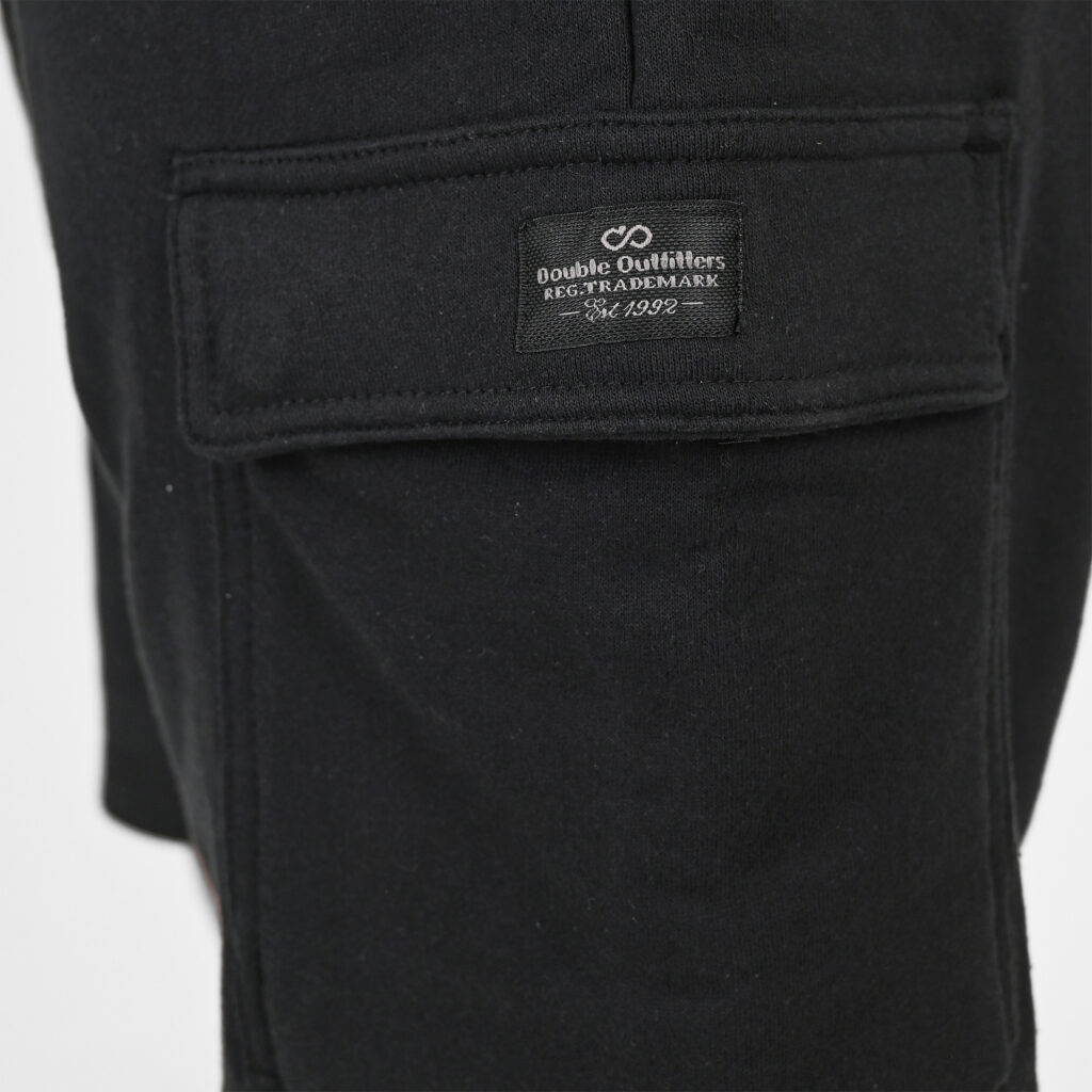 261MS-6032 MS SHORTS WITH CARGO POCKETS (TERRY FLEECE) BLACK