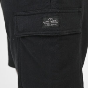 261MS-6032 MS SHORTS WITH CARGO POCKETS (TERRY FLEECE) BLACK - Image 5