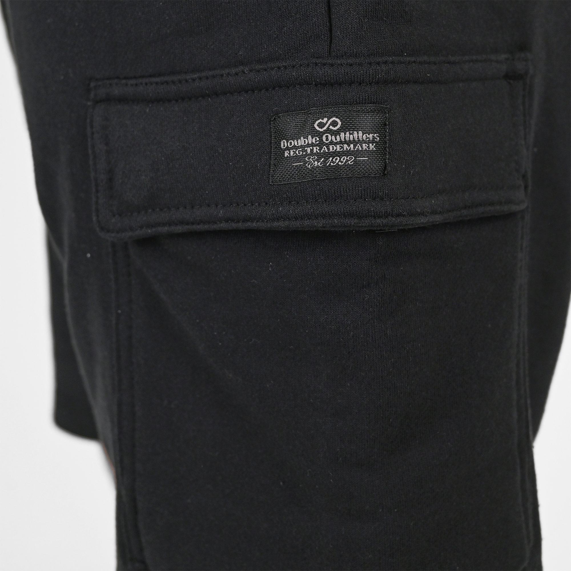 261MS-6032 MS SHORTS WITH CARGO POCKETS (TERRY FLEECE) BLACK - Image 5