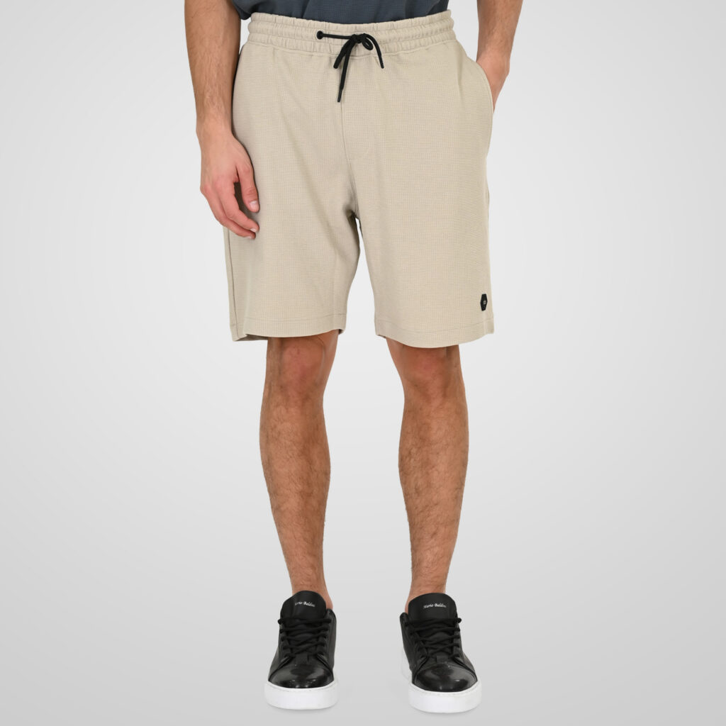 261MS-6033 MS SHORTS IN WAFFLE FABRIC (SPECIAL FABRIC) STONE BEIGE
