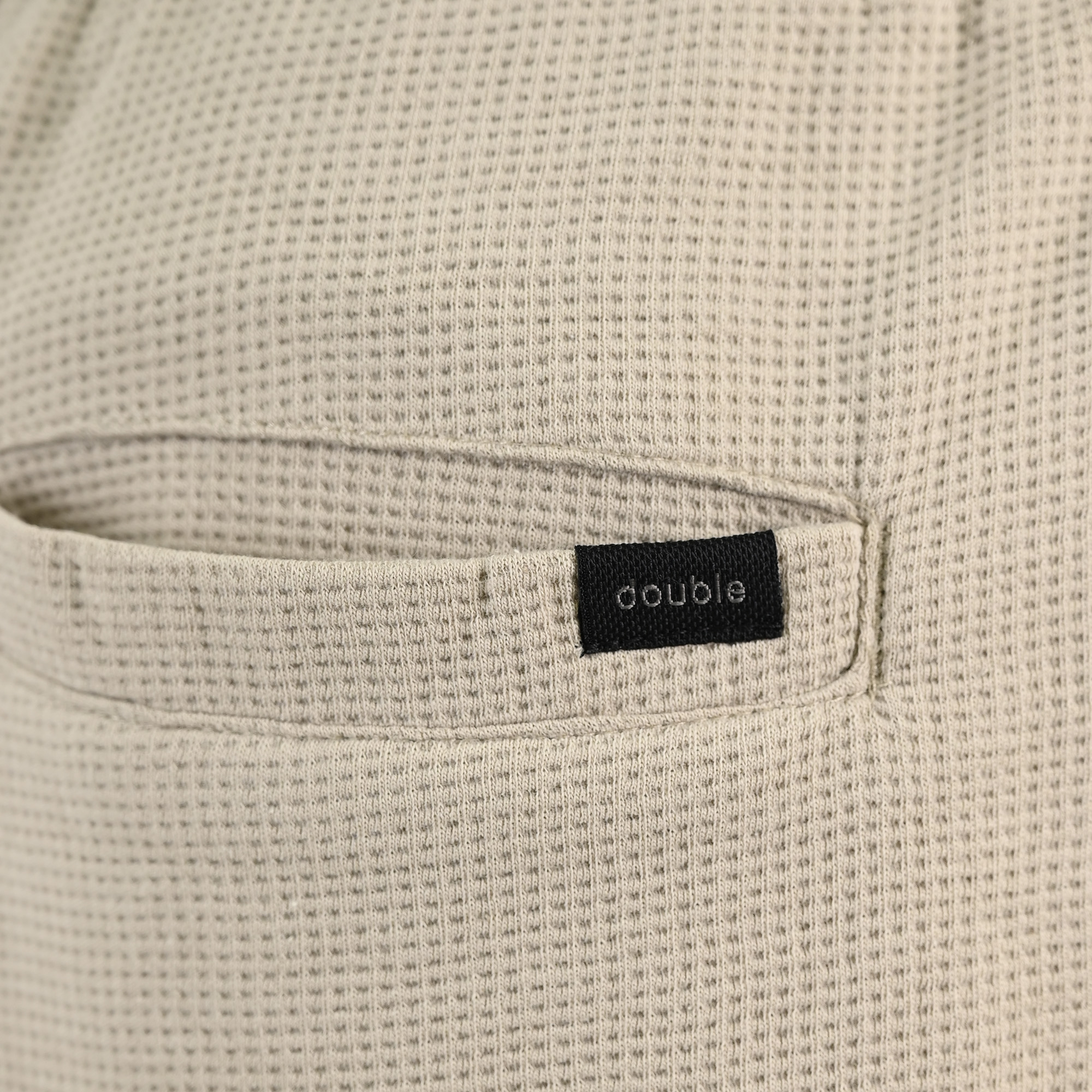 261MS-6033 MS SHORTS IN WAFFLE FABRIC (SPECIAL FABRIC) STONE BEIGE - Image 5