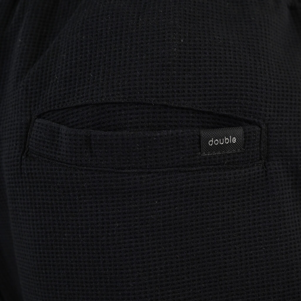 261MS-6033 MS SHORTS IN WAFFLE FABRIC (SPECIAL FABRIC) BLACK