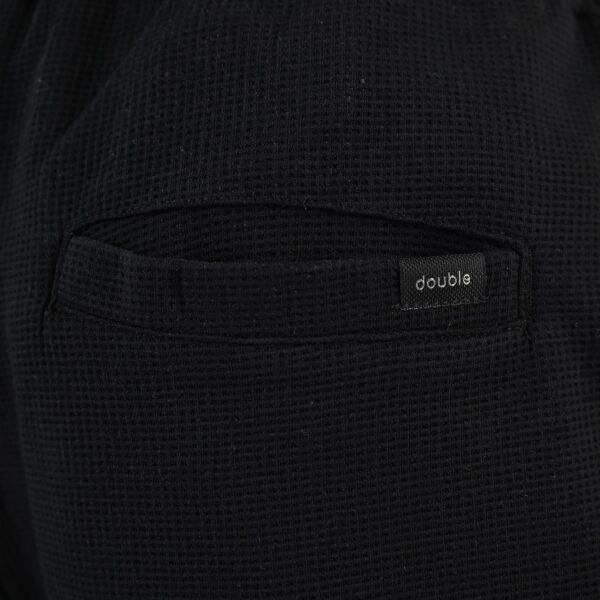 261MS-6033 MS SHORTS IN WAFFLE FABRIC (SPECIAL FABRIC) BLACK