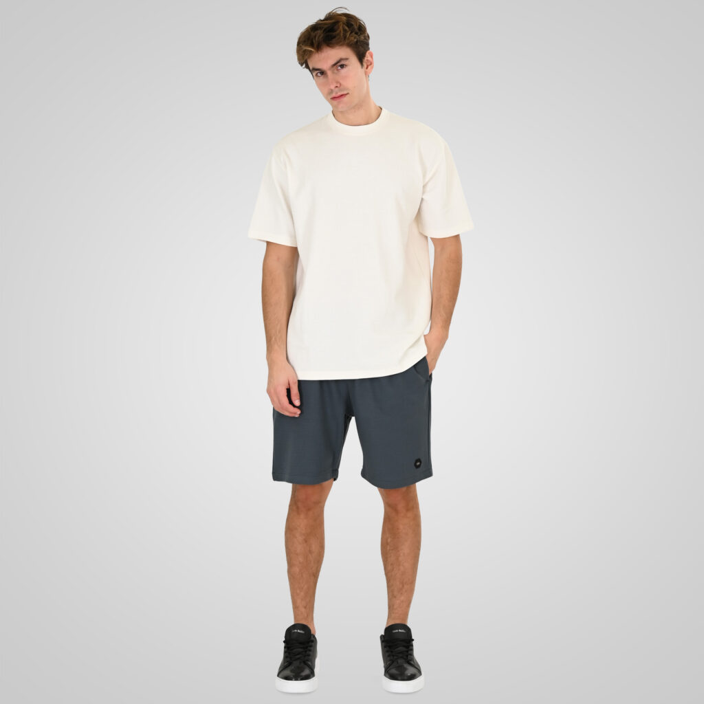 261MS-6033 MS SHORTS IN WAFFLE FABRIC (SPECIAL FABRIC) ANTHRACITE