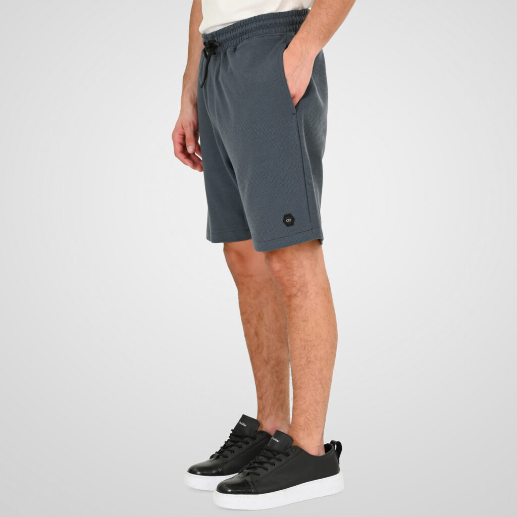 261MS-6033 MS SHORTS IN WAFFLE FABRIC (SPECIAL FABRIC) ANTHRACITE