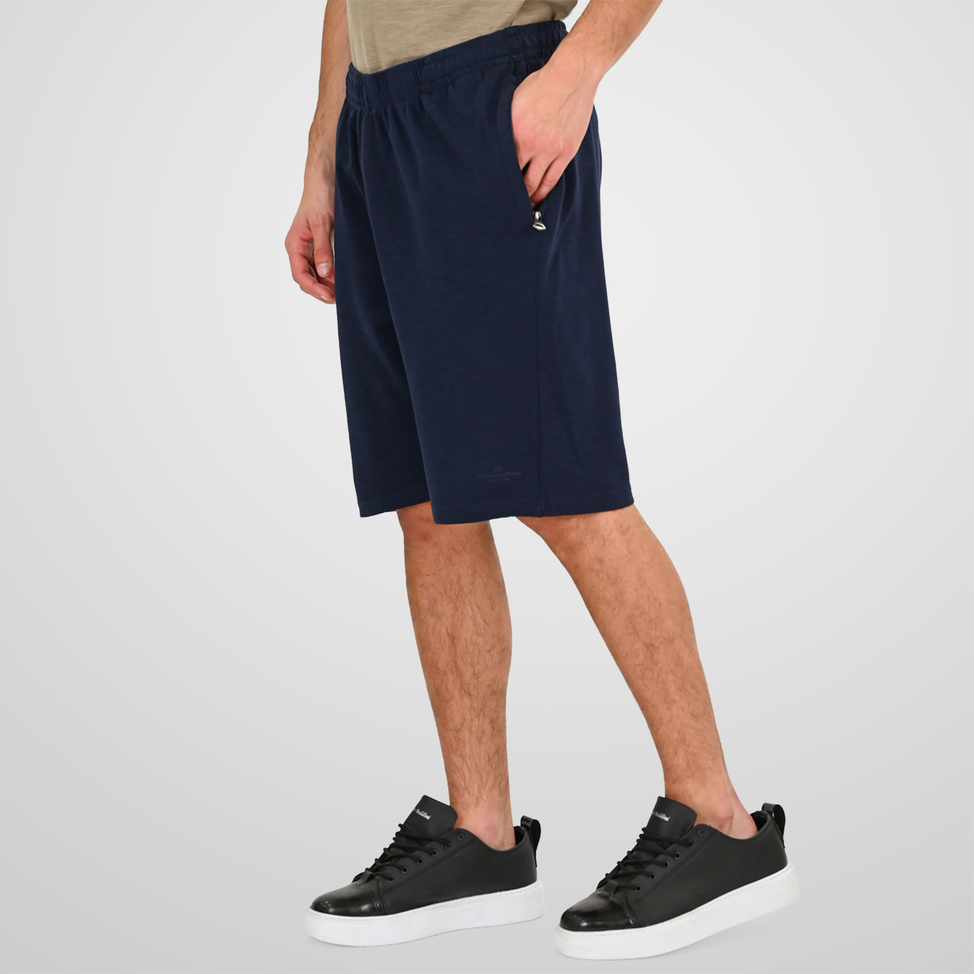 261MS-6035 MS SHORTS JERSEY-FLAMA WITH ZIPPER POCKETS (SPECIAL FABRIC) NIGHT BLUE - Image 3