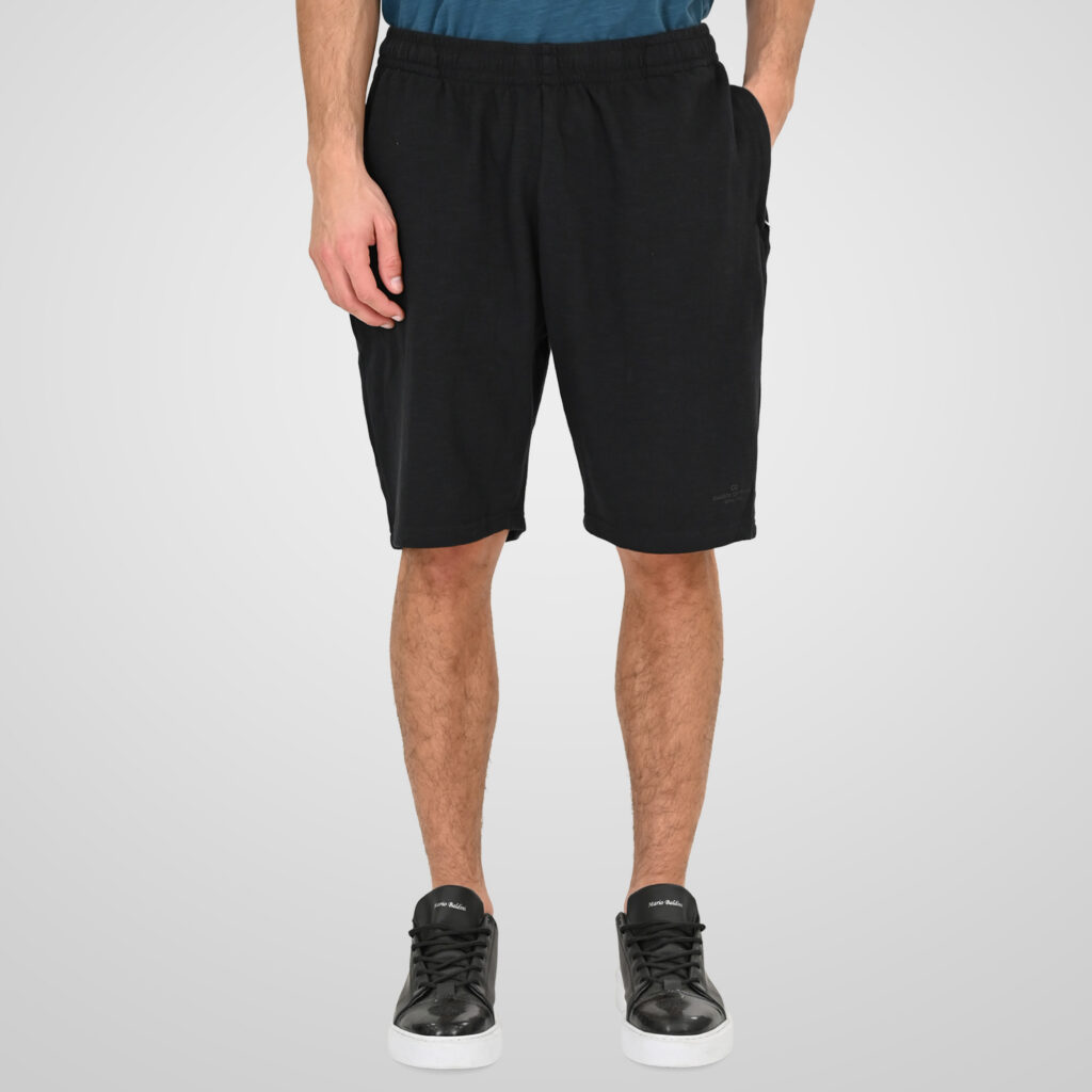 261MS-6035 MS SHORTS JERSEY-FLAMA WITH ZIPPER POCKETS (SPECIAL FABRIC) BLACK