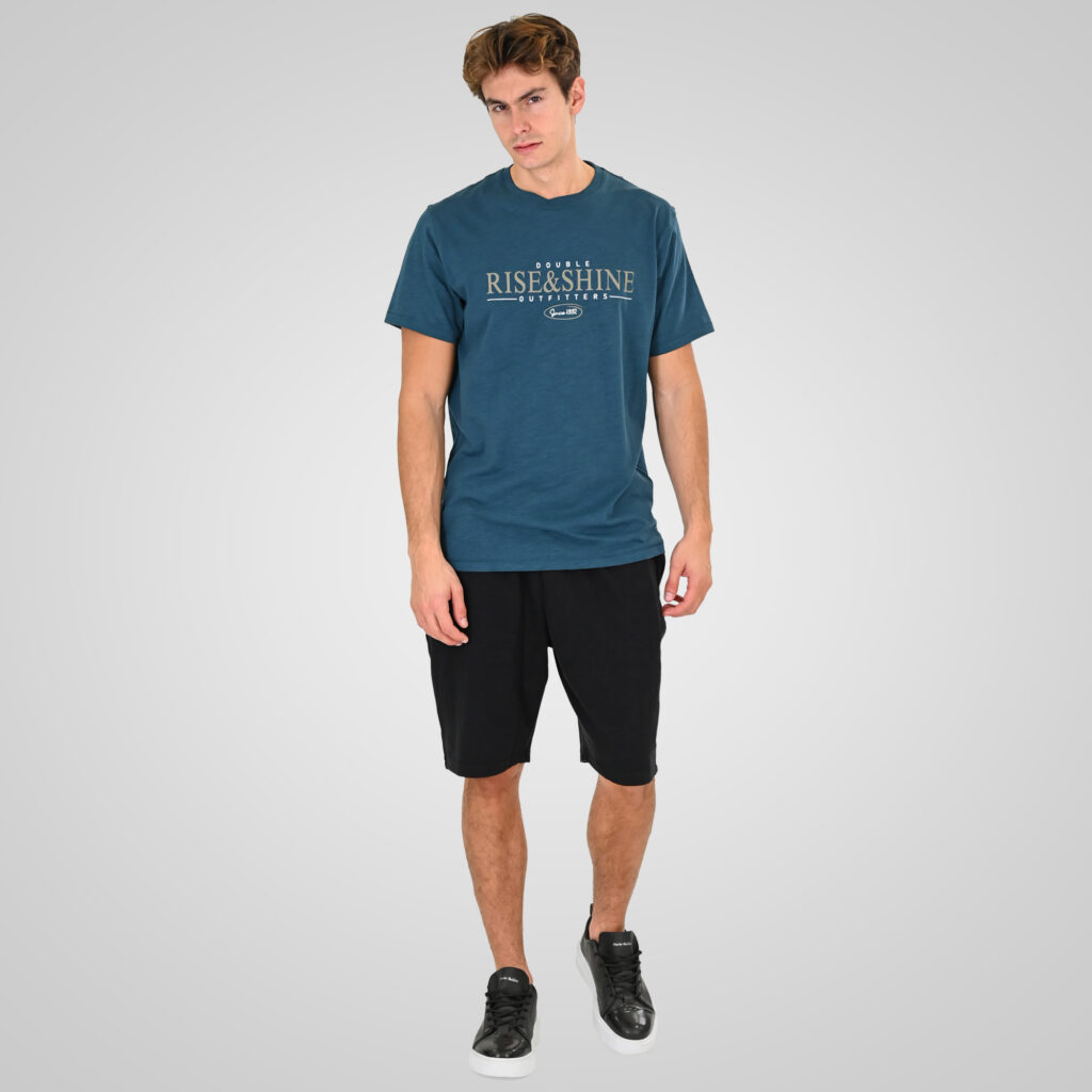261MS-6035 MS SHORTS JERSEY-FLAMA WITH ZIPPER POCKETS (SPECIAL FABRIC) BLACK