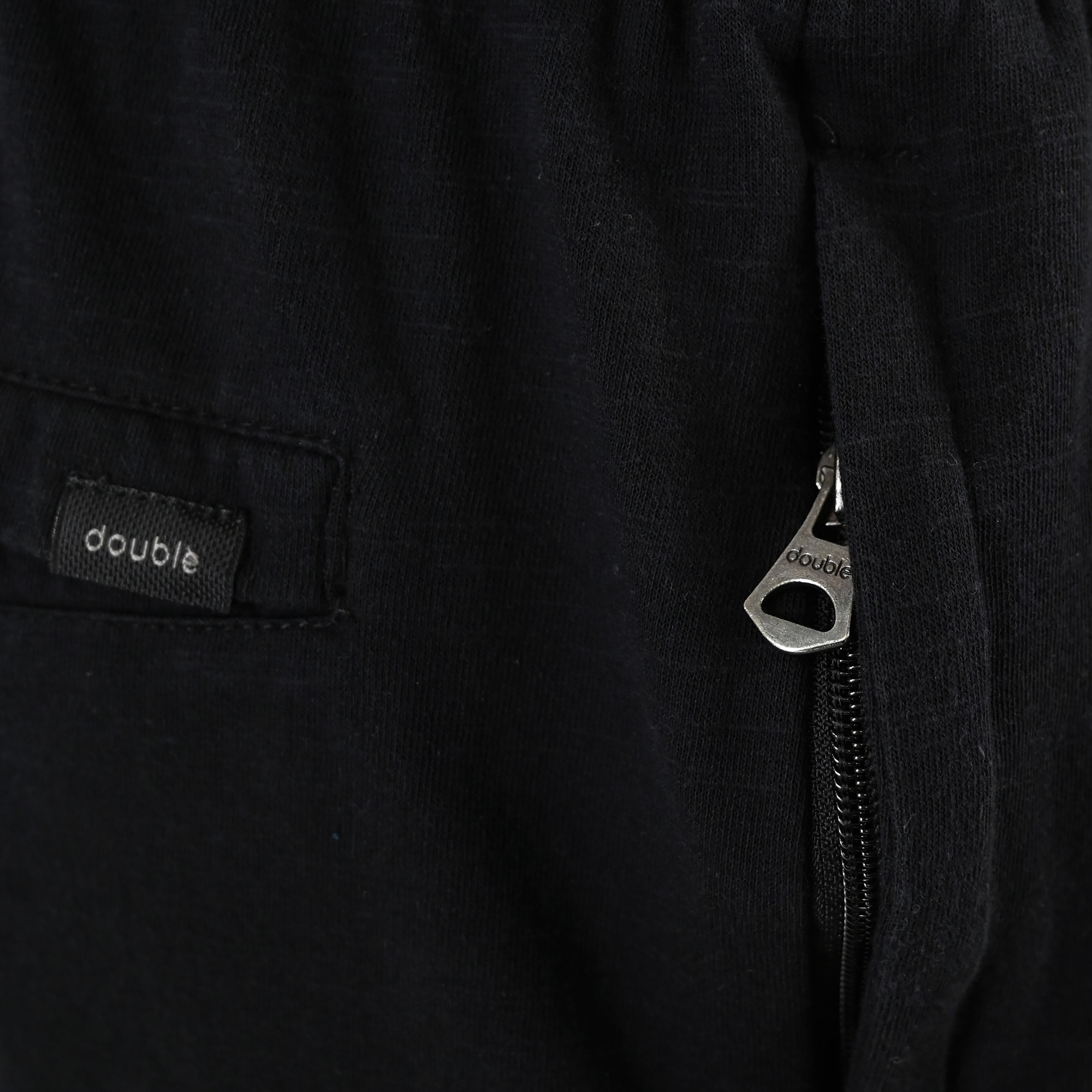 261MS-6035 MS SHORTS JERSEY-FLAMA WITH ZIPPER POCKETS (SPECIAL FABRIC) BLACK - Image 6