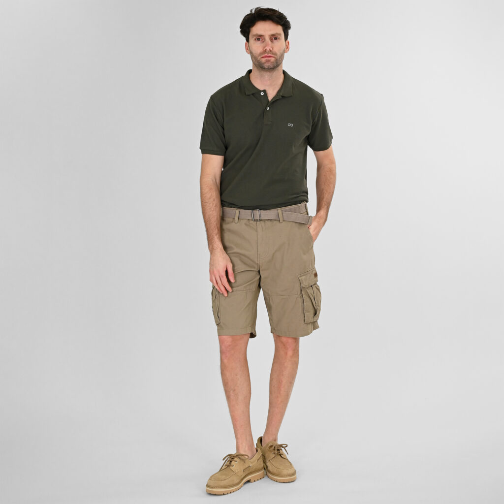 261MSHO-7029 SHORTS CARGO WITH BELT DUSTY BEIGE