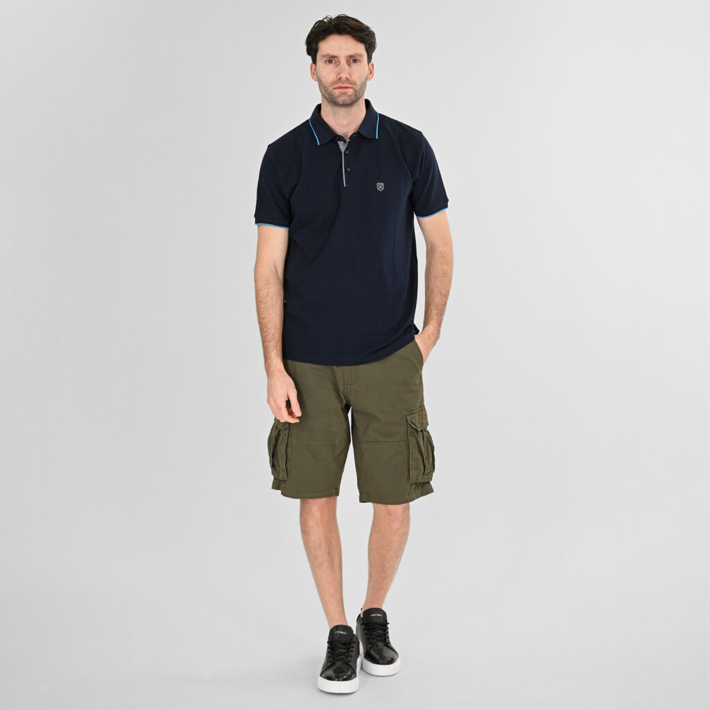 261MSHO-7029 SHORTS CARGO WITH BELT DK KHAKI