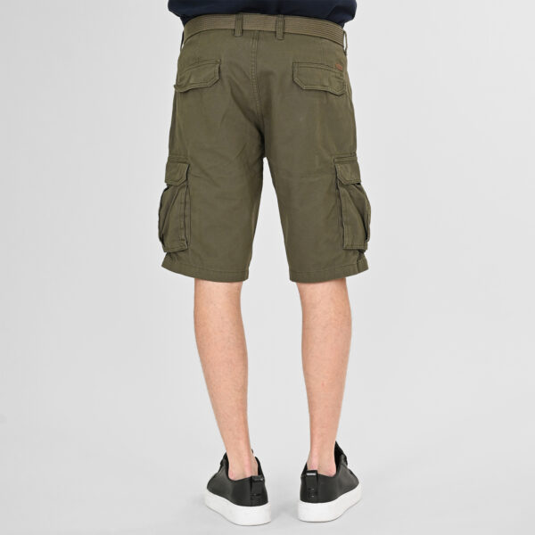261MSHO-7029 SHORTS CARGO WITH BELT DK KHAKI