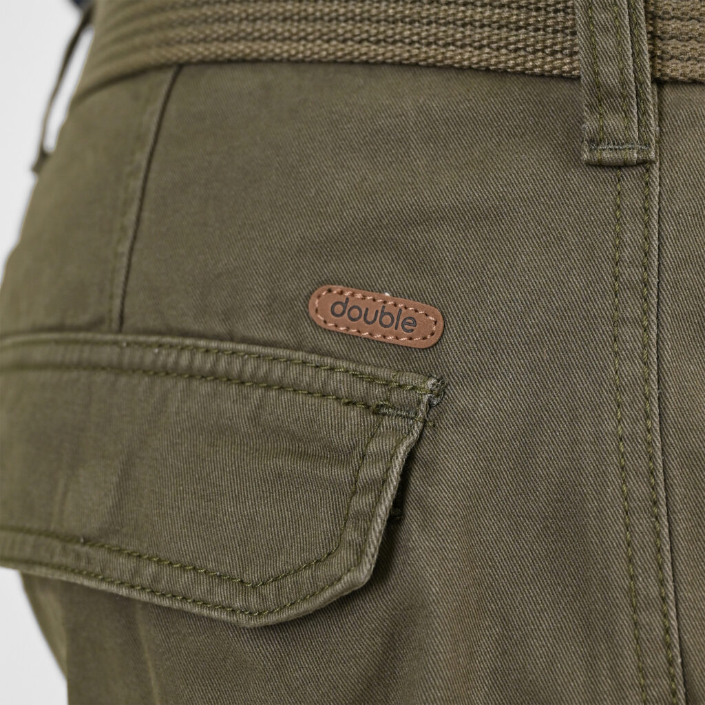 261MSHO-7029 SHORTS CARGO WITH BELT DK KHAKI