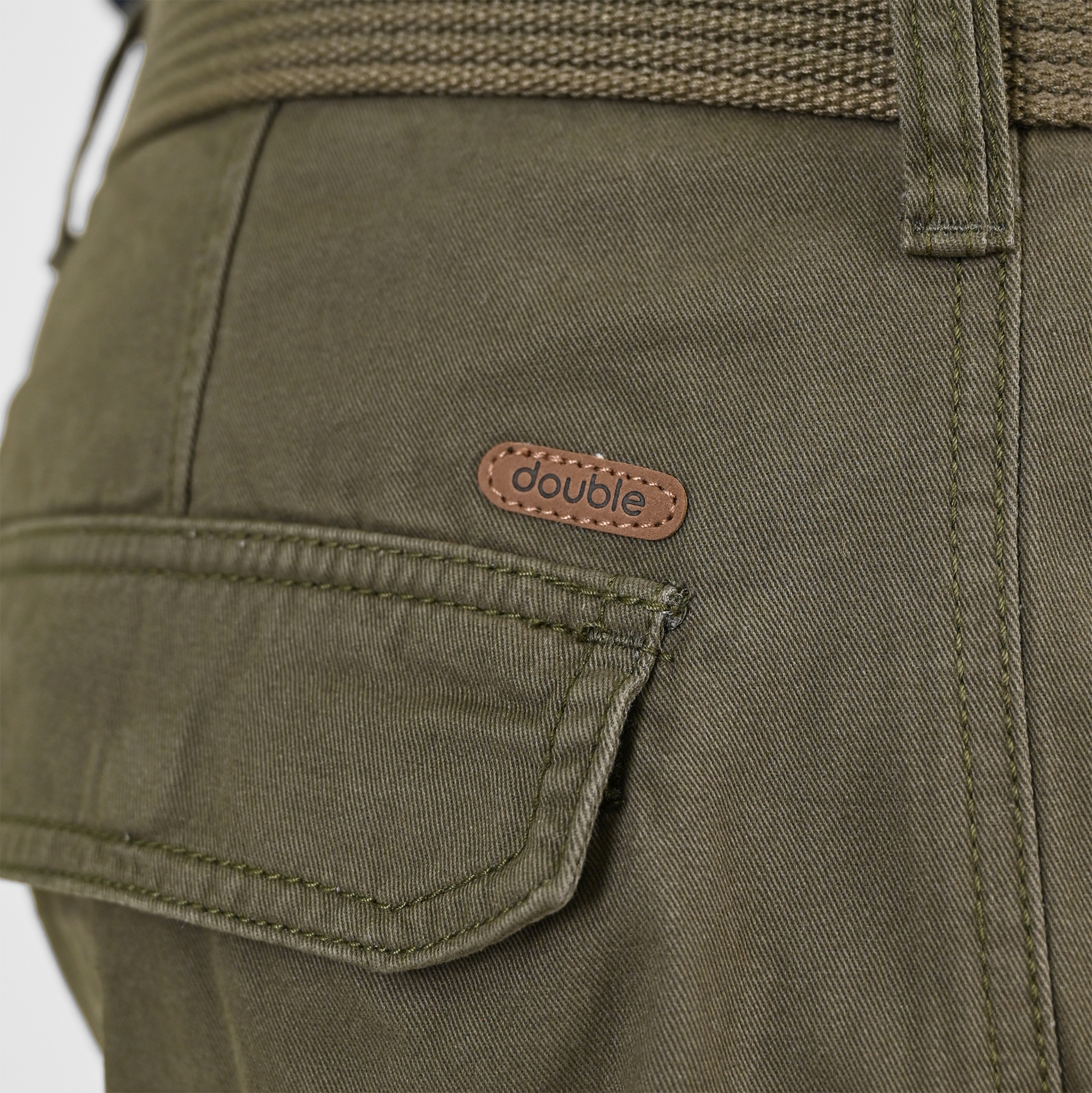 261MSHO-7029 SHORTS CARGO WITH BELT DK KHAKI - Image 6