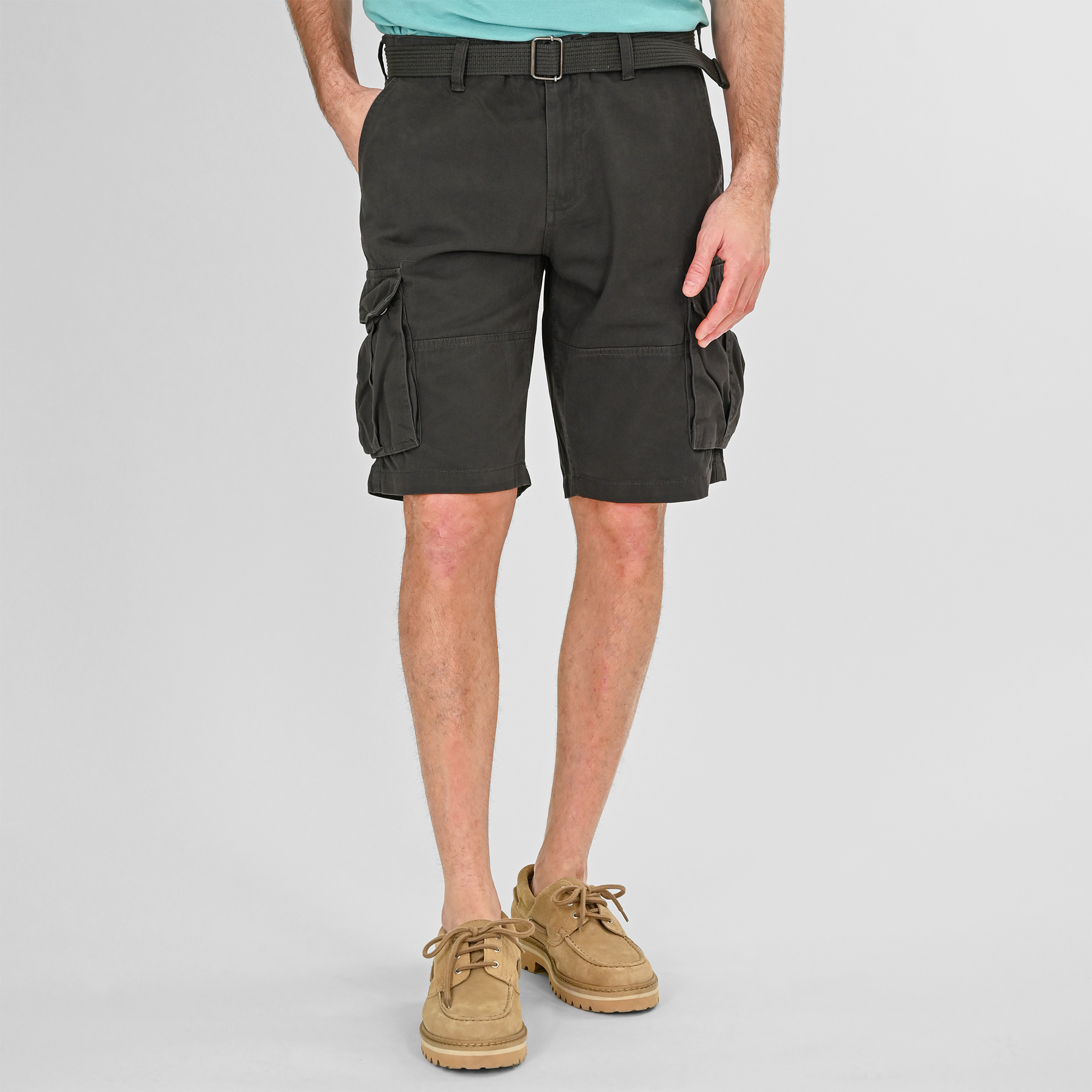 261MSHO-7029 SHORTS CARGO WITH BELT ANTHRACITE - Image 1