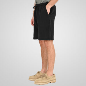 261MSHO-7064 SHORTS WITH ELASTIC WAISTBAND (SPECIAL FABRIC) BLACK - Image 3