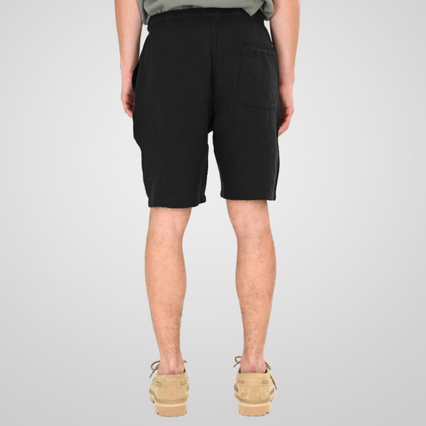261MSHO-7064 SHORTS WITH ELASTIC WAISTBAND (SPECIAL FABRIC) BLACK