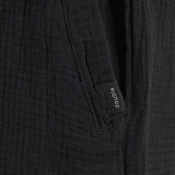 261MSHO-7064 SHORTS WITH ELASTIC WAISTBAND (SPECIAL FABRIC) BLACK