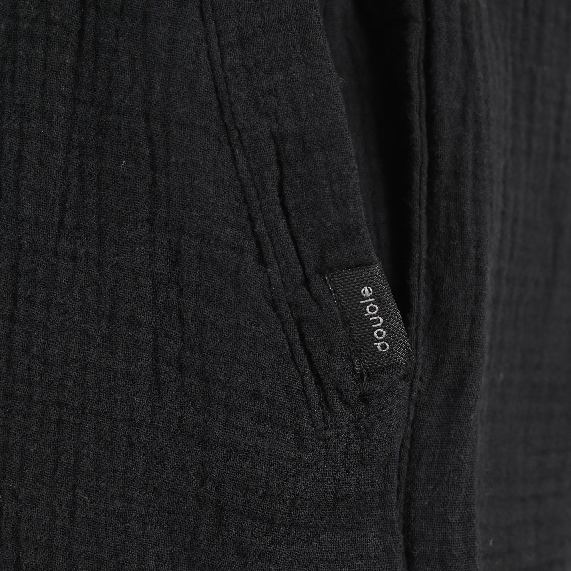261MSHO-7064 SHORTS WITH ELASTIC WAISTBAND (SPECIAL FABRIC) BLACK - Image 5
