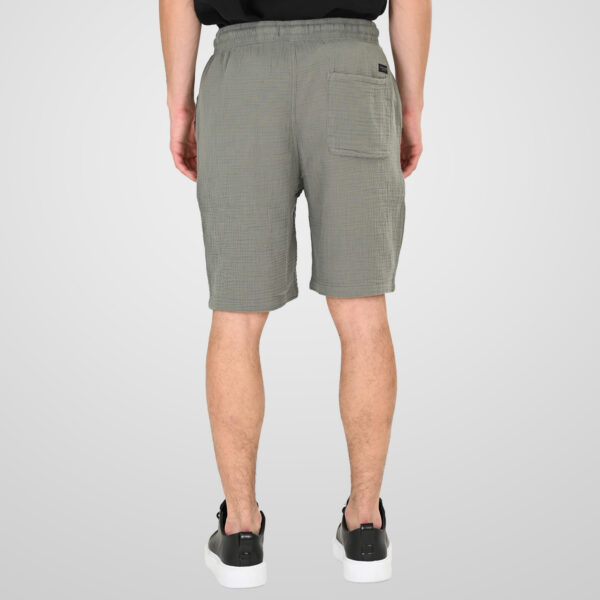 261MSHO-7064 SHORTS WITH ELASTIC WAISTBAND (SPECIAL FABRIC) LT KHAKI