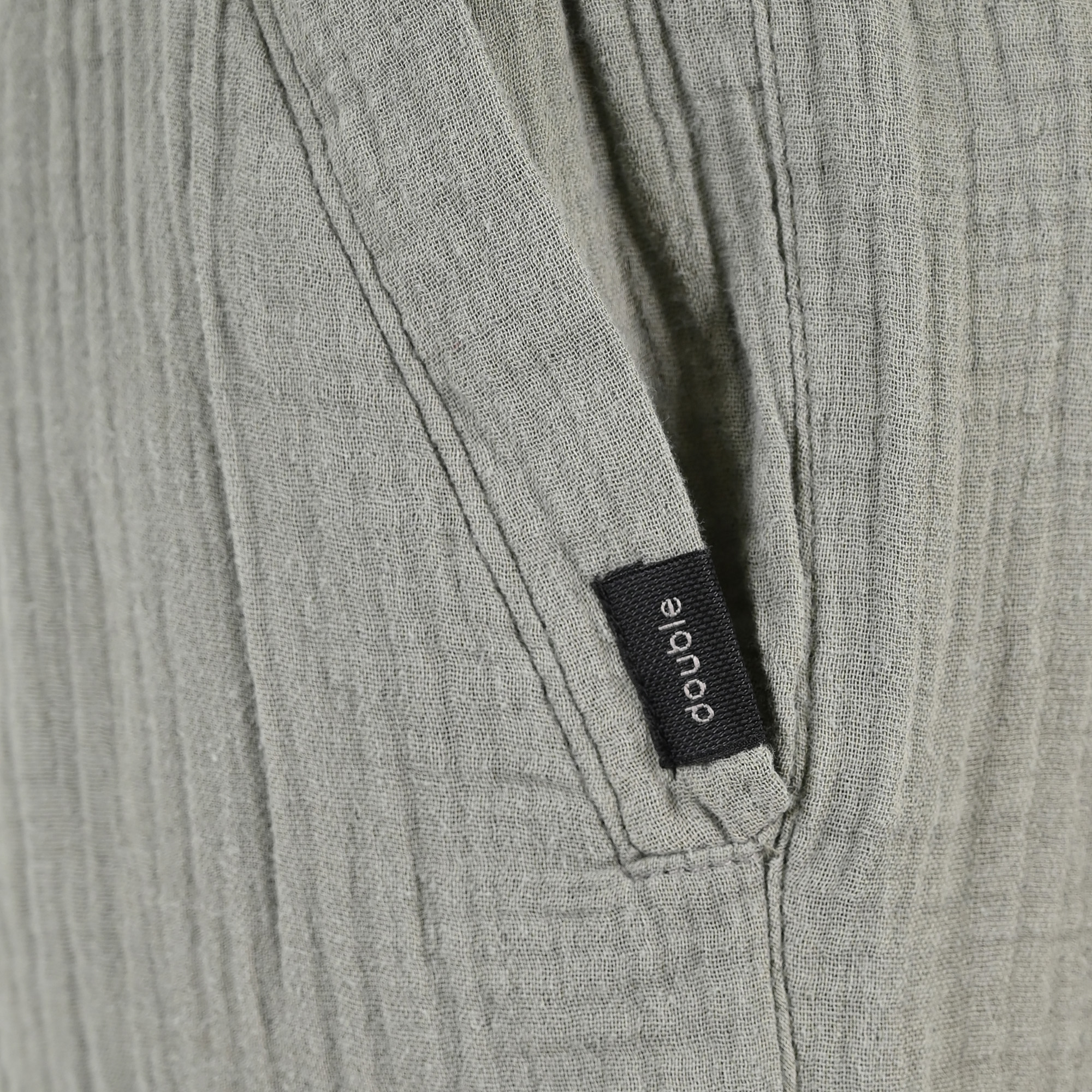 261MSHO-7064 SHORTS WITH ELASTIC WAISTBAND (SPECIAL FABRIC) LT KHAKI - Image 5