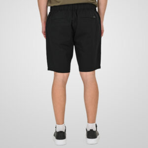 261MSHO-7066 SHORT CHINOS WITH HALF ELASTIC WAISTBAND (LIGHTWEIGHT) BLACK - Image 4