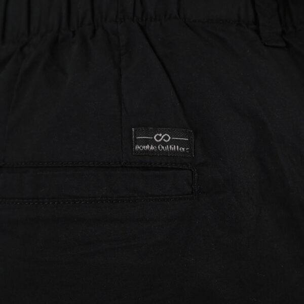 261MSHO-7066 SHORT CHINOS WITH HALF ELASTIC WAISTBAND (LIGHTWEIGHT) BLACK