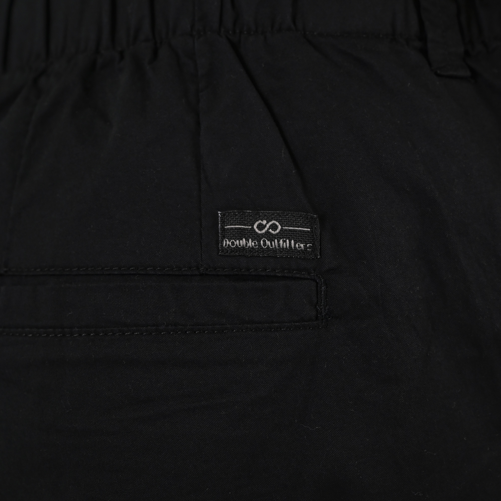 261MSHO-7066 SHORT CHINOS WITH HALF ELASTIC WAISTBAND (LIGHTWEIGHT) BLACK - Image 5