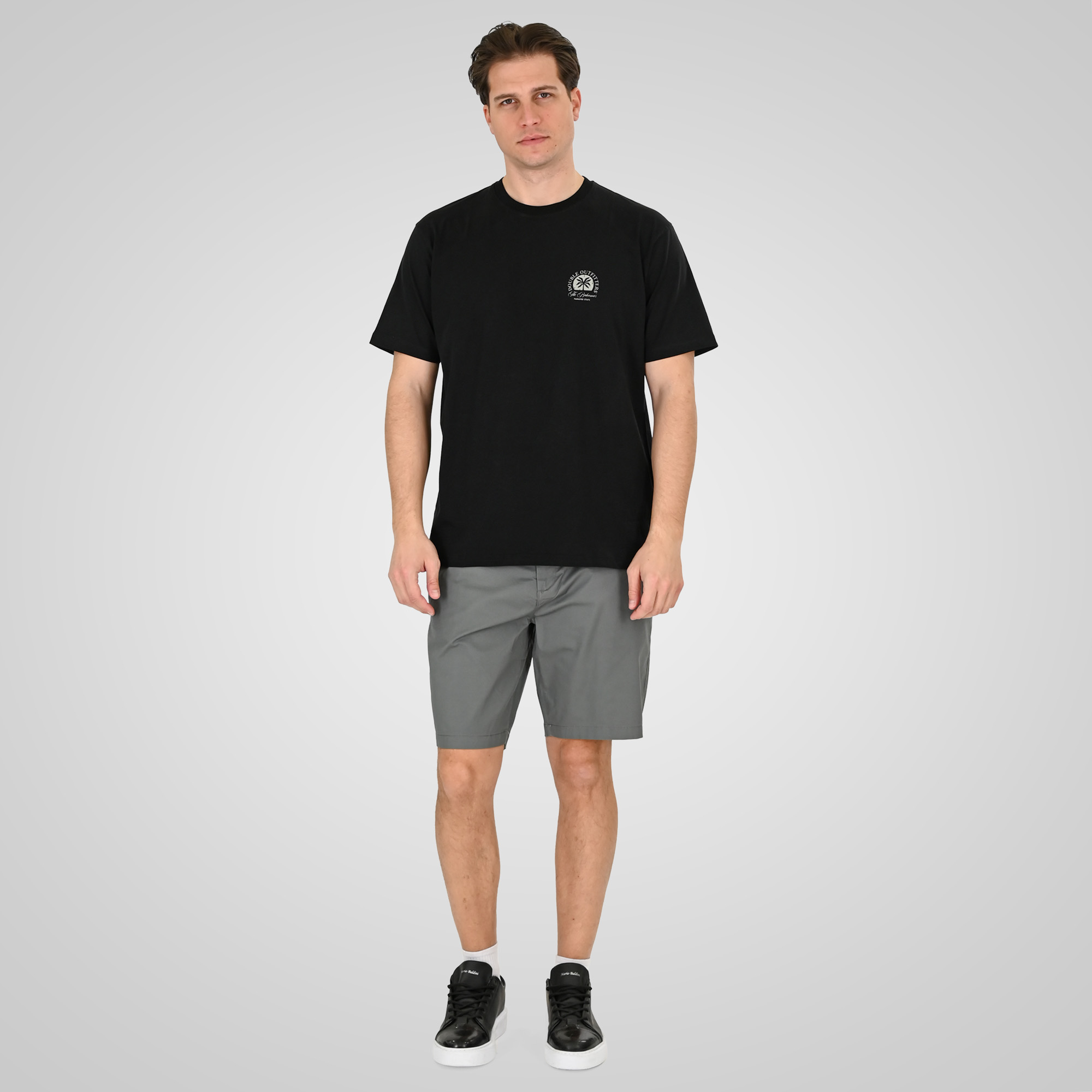 261MSHO-7066 SHORT CHINOS WITH HALF ELASTIC WAISTBAND (LIGHTWEIGHT) LT SAGE - Image 2