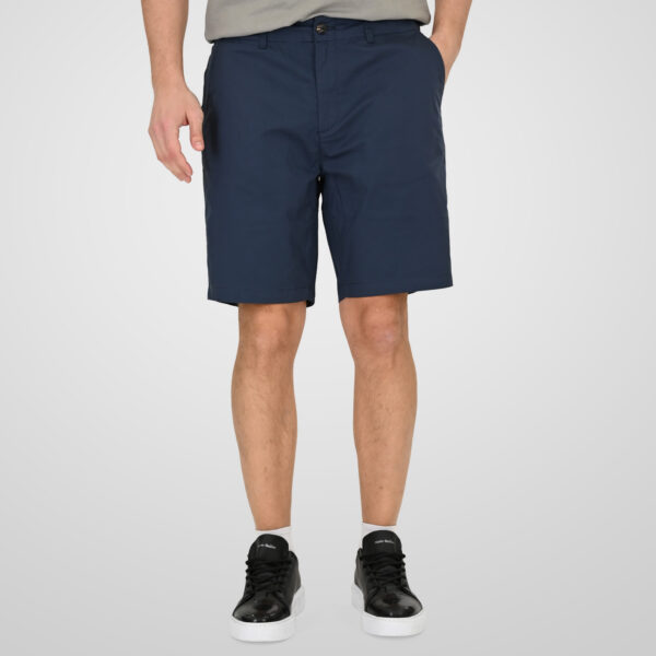 261MSHO-7066 SHORT CHINOS WITH HALF ELASTIC WAISTBAND (LIGHTWEIGHT) SMOKE BLUE