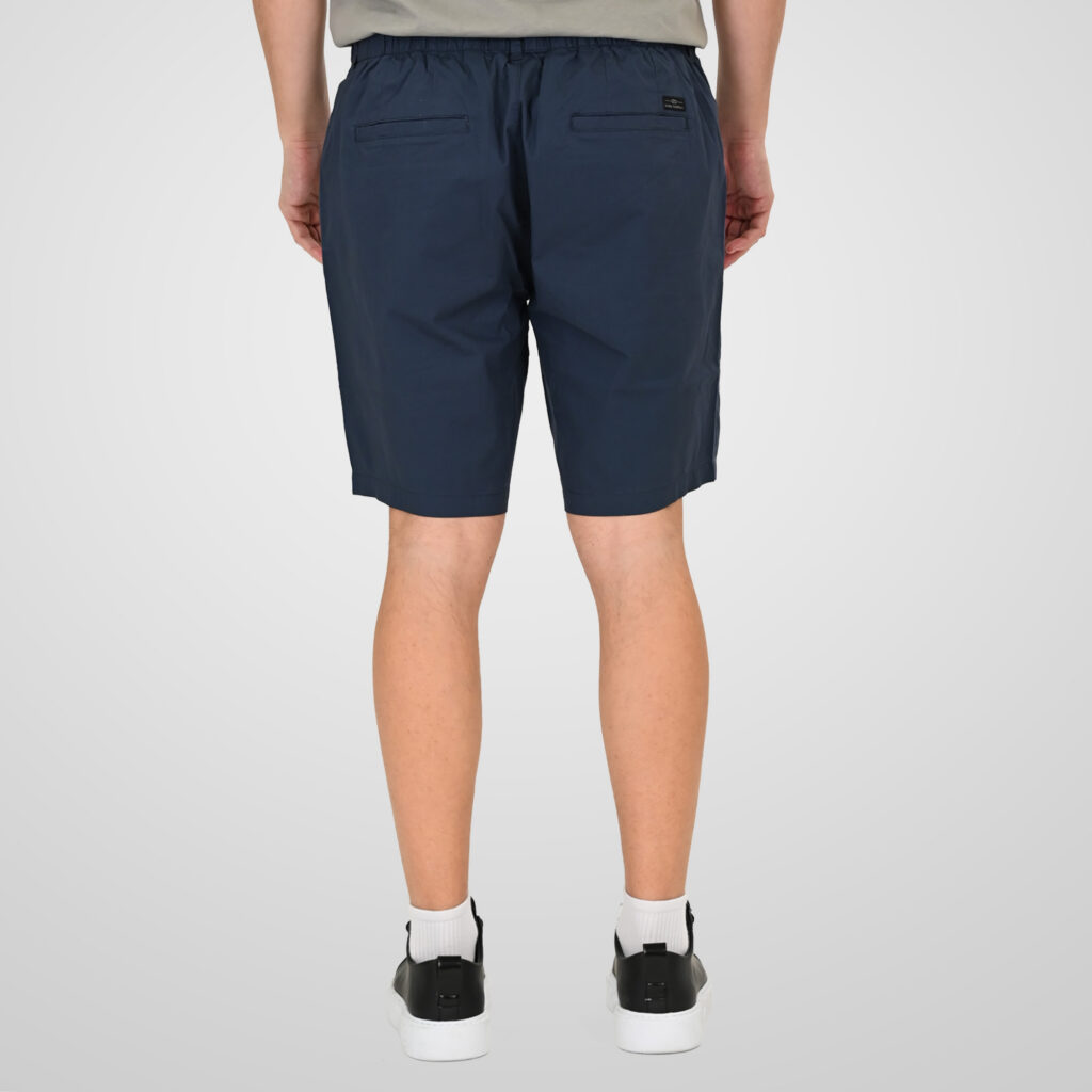 261MSHO-7066 SHORT CHINOS WITH HALF ELASTIC WAISTBAND (LIGHTWEIGHT) SMOKE BLUE