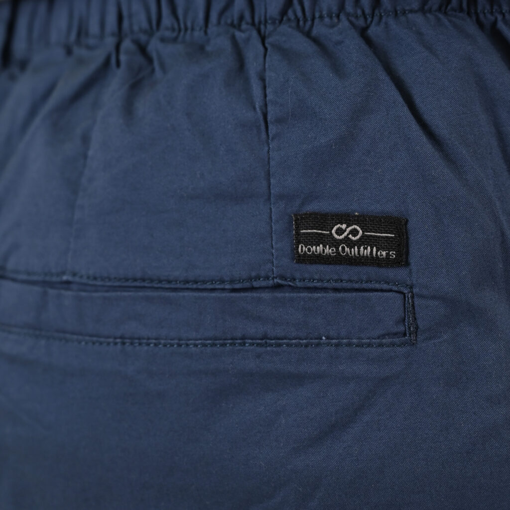 261MSHO-7066 SHORT CHINOS WITH HALF ELASTIC WAISTBAND (LIGHTWEIGHT) SMOKE BLUE