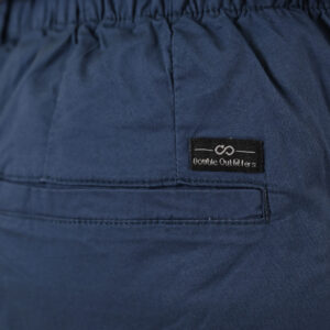 261MSHO-7066 SHORT CHINOS WITH HALF ELASTIC WAISTBAND (LIGHTWEIGHT) SMOKE BLUE - Image 5